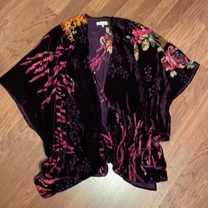 Burnout velvet kimono (one size)